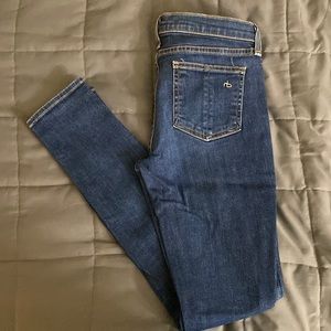 Rag & Bone Damaged (ripped in front) Skinny Jean / 27